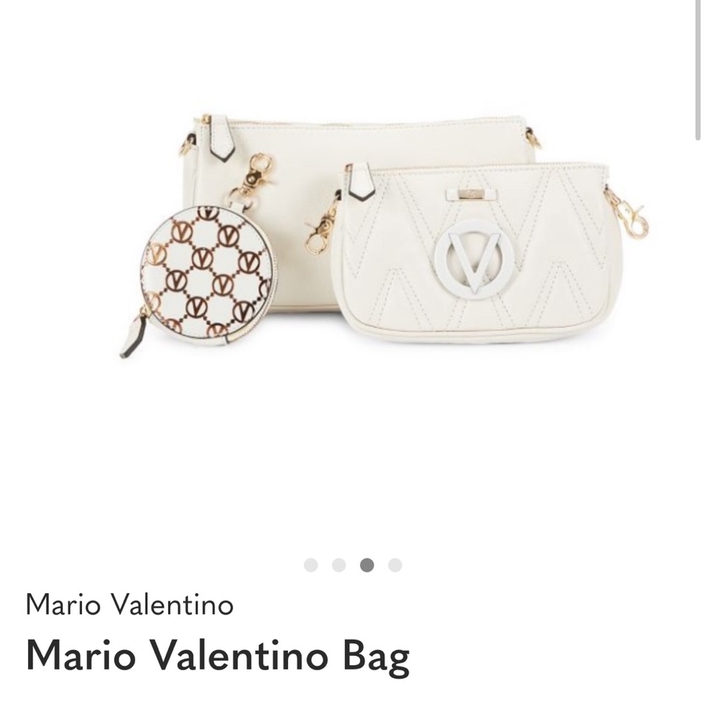 Mario Valentino 3 Piece Cream Purse Set